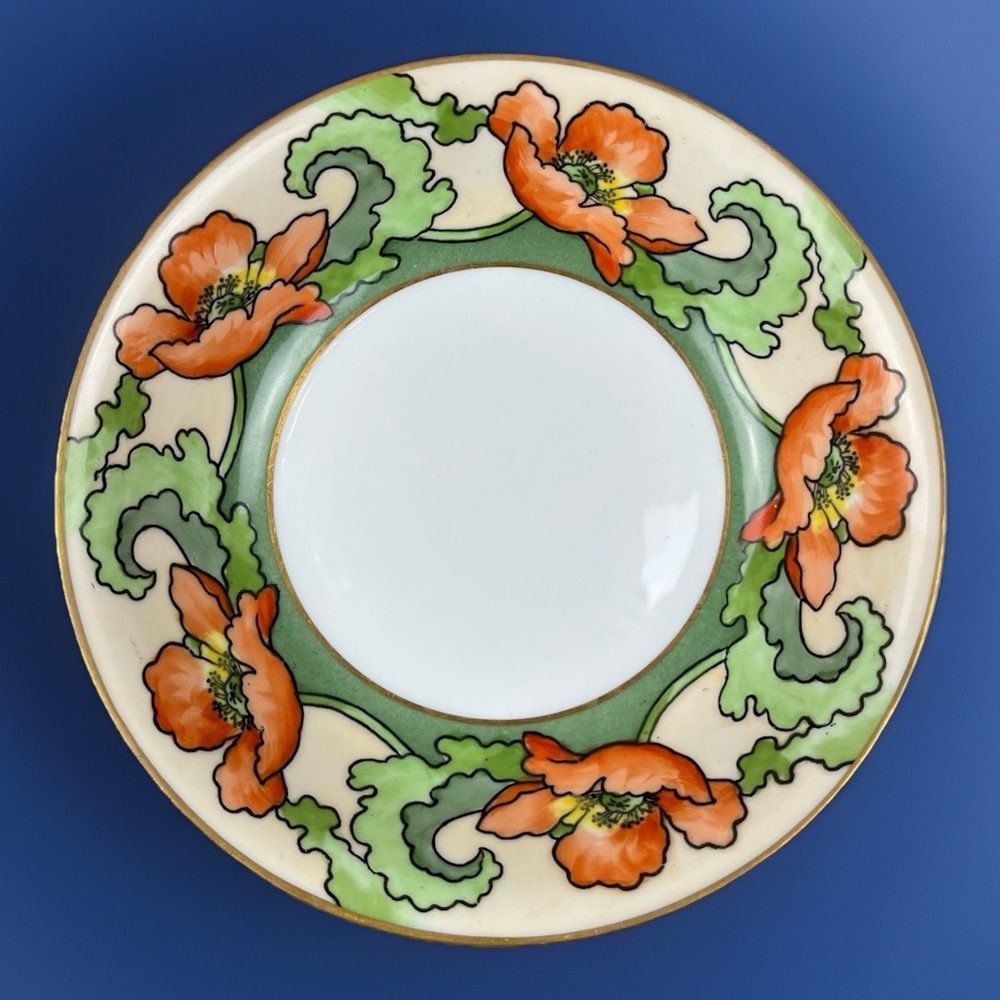 Antique B Moem Limoges France Coronet Bowl Floral c1900